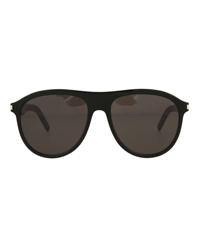 Saint Laurent Aviator-Frame Acetate Sunglasses Black/Black/Black (SL432SLIM-30010711-001)