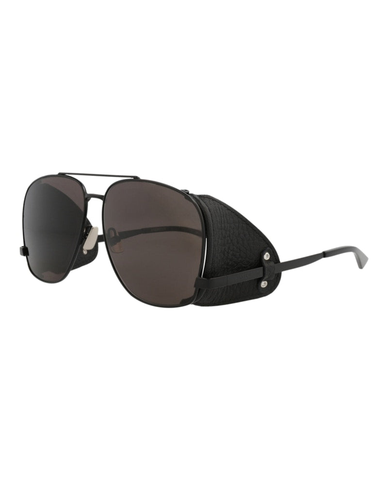 Saint Laurent Aviator-Frame Metal Sunglasses Black Black Black (SL653LEONL-30015641-002)