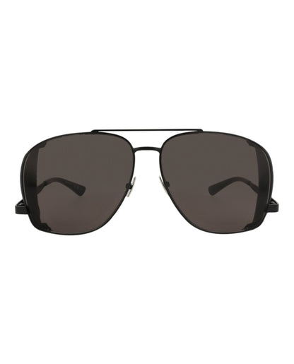 Saint Laurent Aviator-Frame Metal Sunglasses Black Black Black (SL653LEONL-30015641-002)