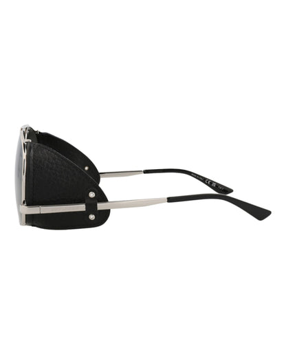 Saint Laurent Aviator-Frame Metal Sunglasses Silver Silver Grey (SL653LEONL-30015641-001)