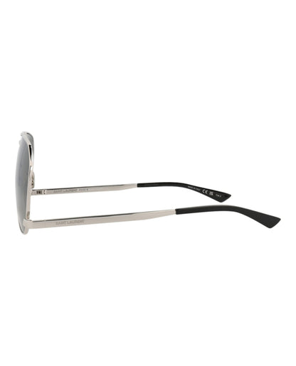 Saint Laurent Aviator-Frame Metal Sunglasses Silver Silver Grey (SL690DUST-30015233-002)
