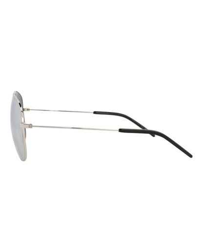 Saint Laurent Aviator-Frame Metal Sunglasses Silver Silver Silver (CLASSIC11-30000163-069)