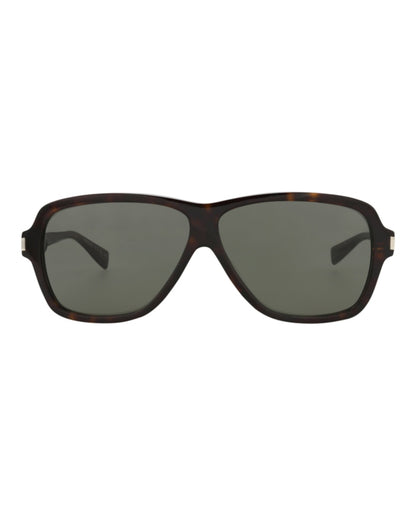 Saint Laurent Aviator-Frame Recycled Acetate Sunglasses Havana/Havana/Grey (SL609CAROL-30014608-002)