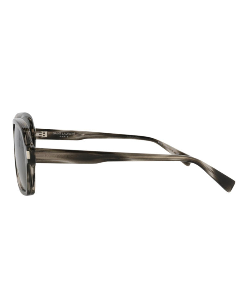Saint Laurent Aviator-Frame Recycled Acetate Sunglasses Havana/Havana/Grey (SL609CAROL-30014608-004)