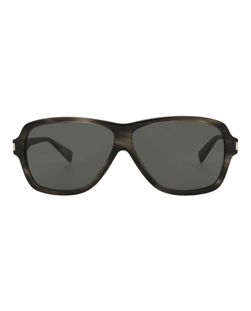 Saint Laurent Aviator-Frame Recycled Acetate Sunglasses Havana/Havana/Grey (SL609CAROL-30014608-004)