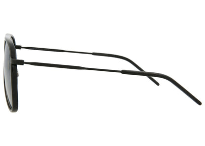 Saint Laurent Aviator-Style Injection Sunglasses Black/Silver (CLASSIC11R-30010761-002)