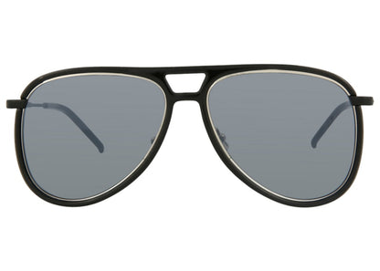 Saint Laurent Aviator-Style Injection Sunglasses Black/Silver (CLASSIC11R-30010761-002)