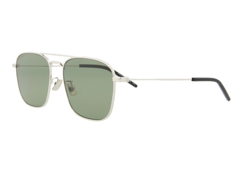 Saint Laurent Aviator Sunglasses Silver/Green (SL309-30008020-003)