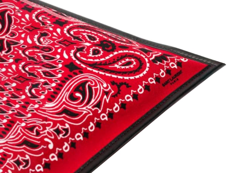 Saint Laurent Bandana Flat Shopping Tote Bag Red