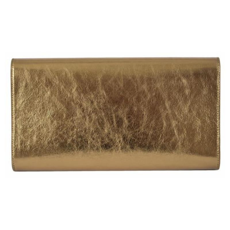Saint Laurent Belle de Jour Clutch Large Metallic Gold