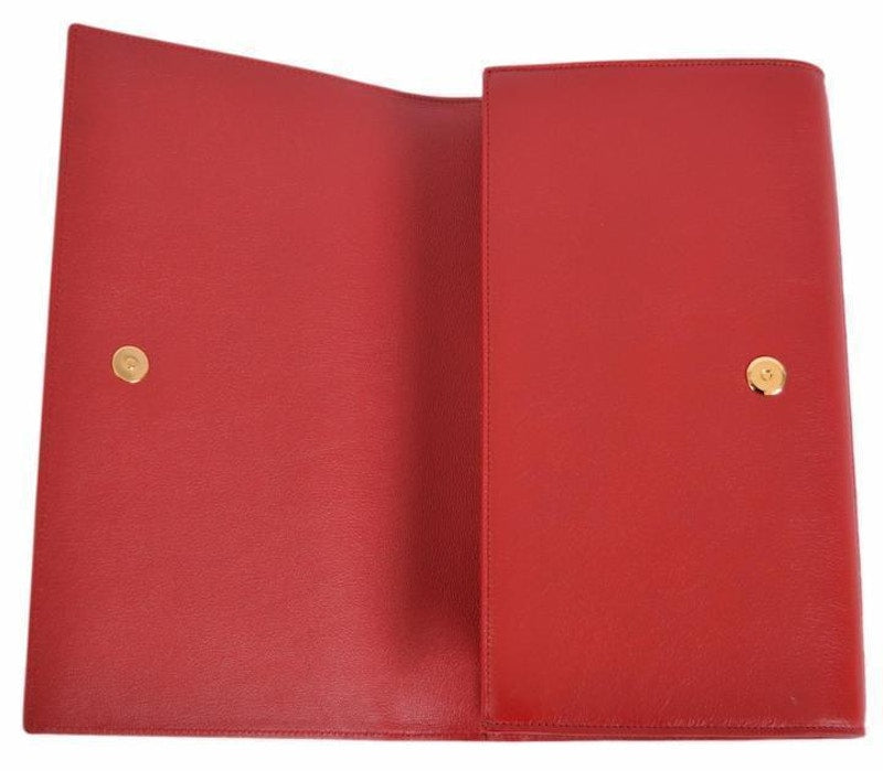 Saint Laurent Belle Du Jour Clutch Large Red