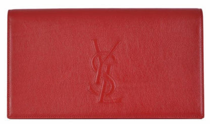 Saint Laurent Belle Du Jour Clutch Large Red