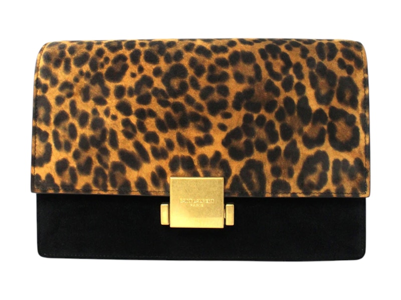 Saint Laurent Bellechasse Medium Crossbody Black/Leopard Print