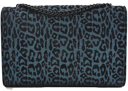 Saint Laurent Blue Leopard Kate Bag Small Blue