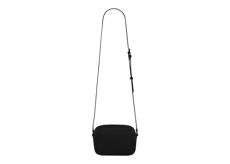 Saint Laurent Camp Camera Bag In Nylon And Lambskin Small Black