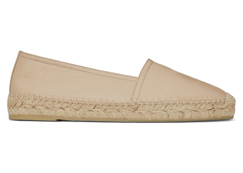 Saint Laurent Cassandra Espadrilles in Lambskin Powder (Women's)