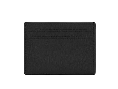 Saint Laurent Cassandre (5 Card Slot) Card Case Black Logo Matte Black