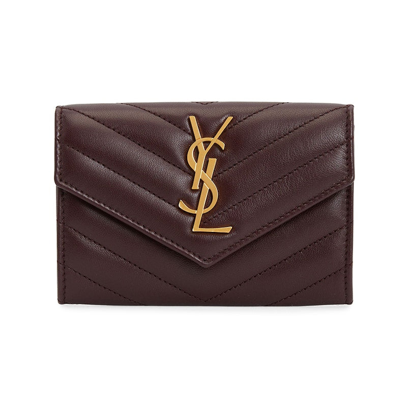 Saint Laurent Cassandre Card Holder Wine