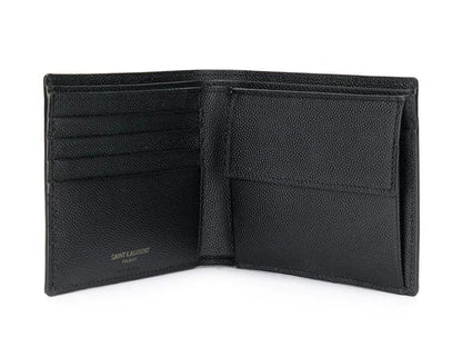 Saint Laurent Cassandre East/West Wallet Black Logo Matte Black