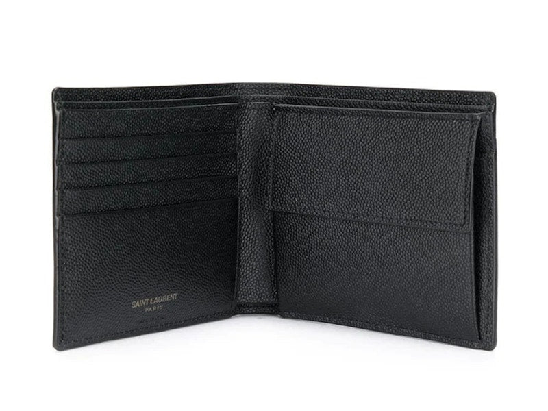 Saint Laurent Cassandre East/West Wallet Black Logo Matte Black