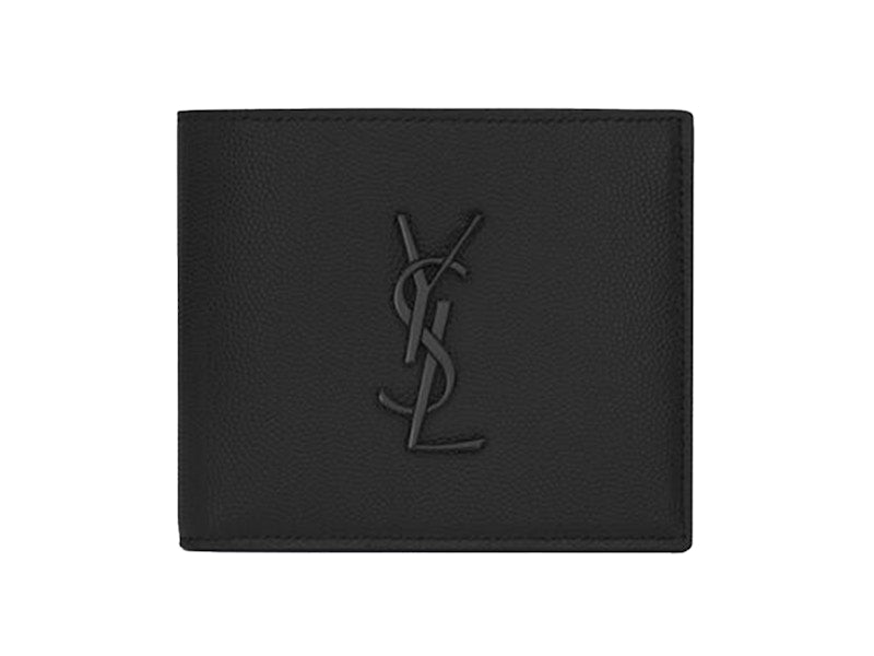 Saint Laurent Cassandre East/West Wallet Black Logo Matte Black