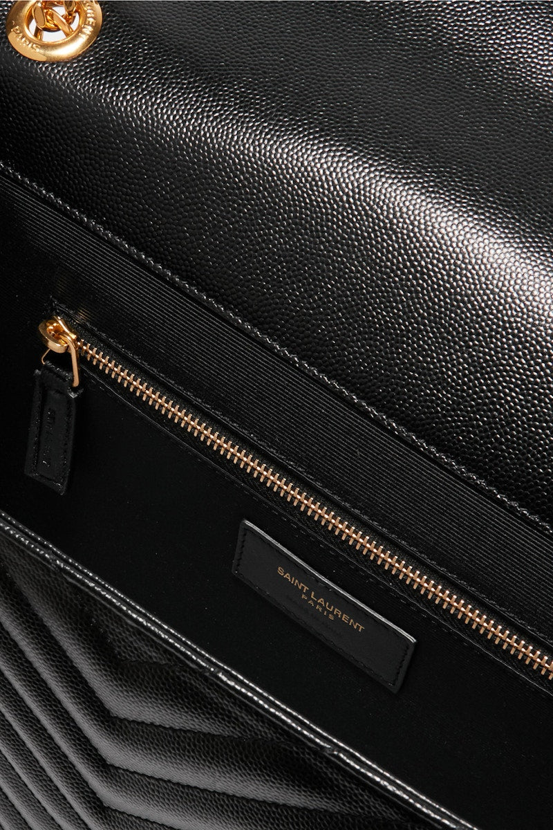 Saint Laurent Cassandre Grain de Poudre Quilted Large Black