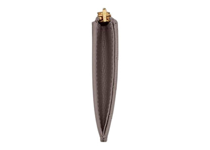 Saint Laurent Cassandre Matelasse Zipped Fragments Card Case De Poudre Embossed Fog