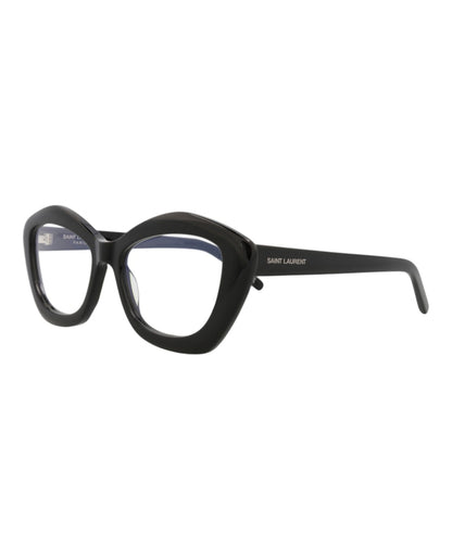 Saint Laurent Cat Eye-Frame Acetate Optical Frames Black Black Transparent (SL68OPT-30013078-001)