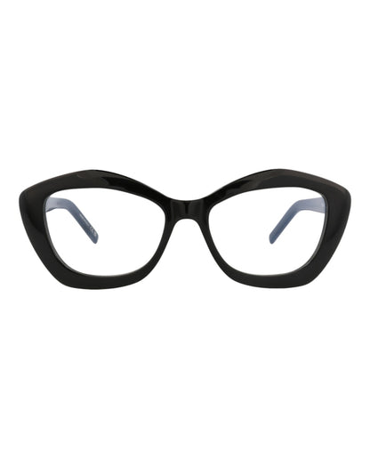 Saint Laurent Cat Eye-Frame Acetate Optical Frames Black Black Transparent (SL68OPT-30013078-001)