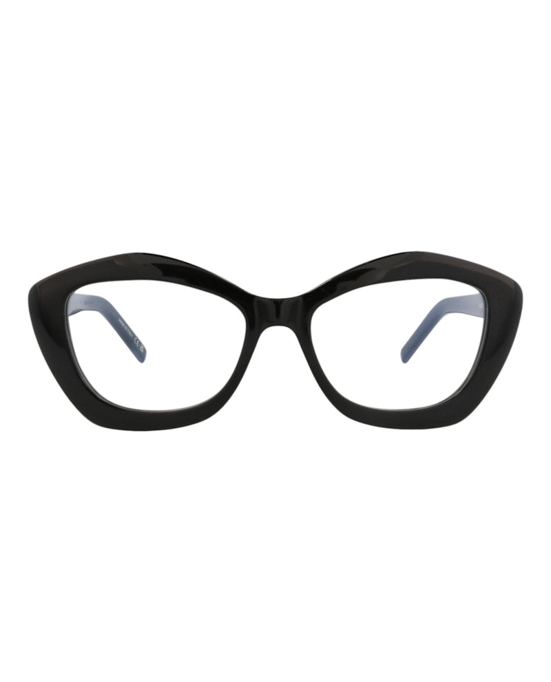 Saint Laurent Cat Eye-Frame Acetate Optical Frames Black Black Transparent (SL68OPT-30013078-001)