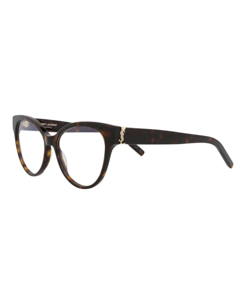 Saint Laurent Cat Eye-Frame Acetate Optical Frames Havana Havana Transparent (SLM34-30006106-004)