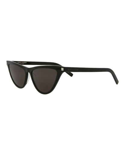 Saint Laurent Cat Eye-Frame Acetate Sunglasses Black/Black/Black (SL550SLIM-30013720-001)