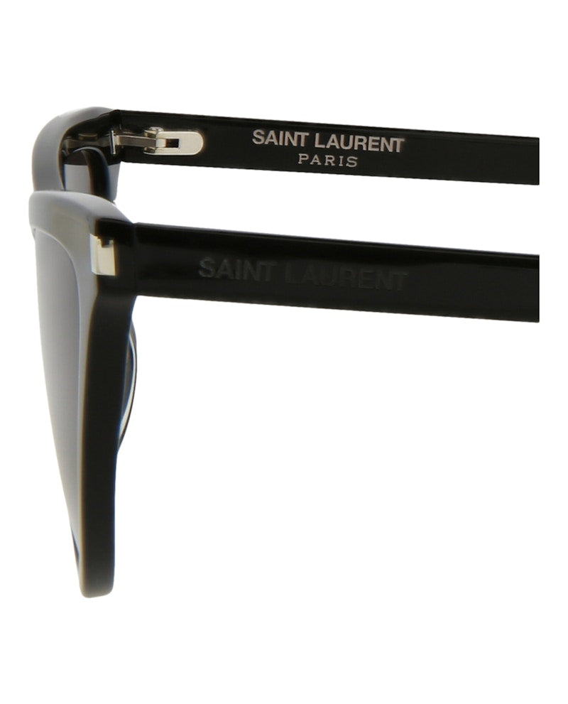 Saint Laurent Cat Eye-Frame Acetate Sunglasses Black/Black/Black (SL550SLIM-30013720-001)