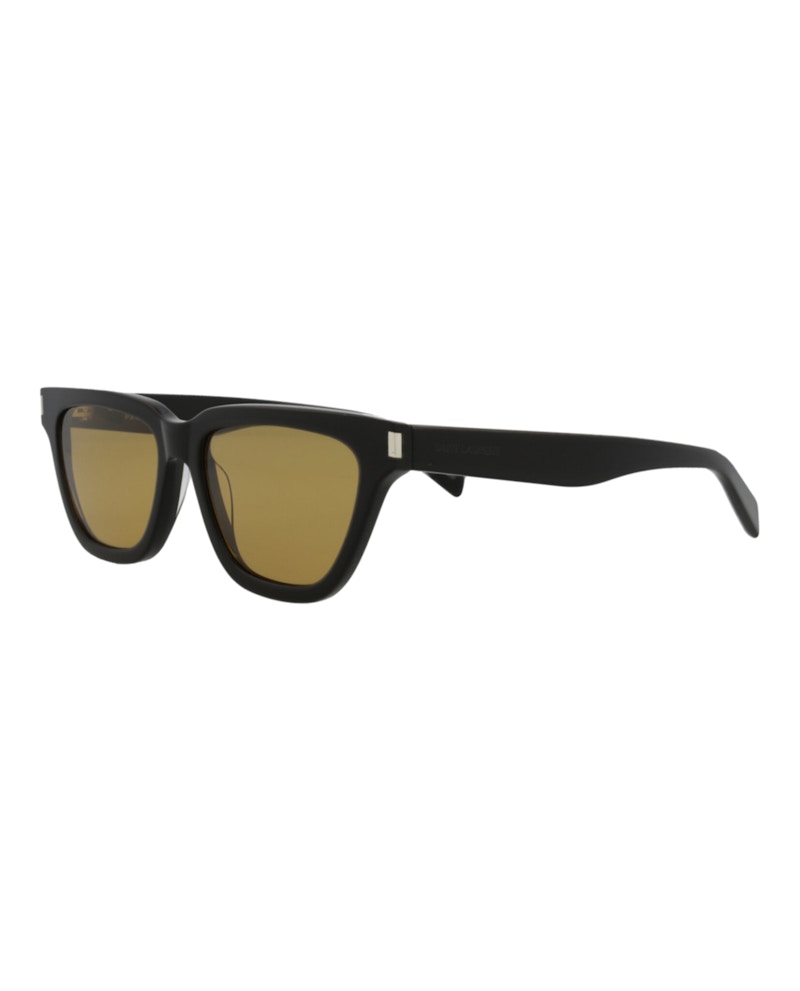 Saint Laurent Cat Eye-Frame Acetate Sunglasses Black Black Yellow (SL462SULPI-30011402-009)