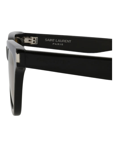 Saint Laurent Cat Eye-Frame Acetate Sunglasses Black Black Yellow (SL462SULPI-30011402-009)