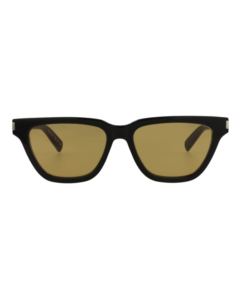 Saint Laurent Cat Eye-Frame Acetate Sunglasses Black Black Yellow (SL462SULPI-30011402-009)