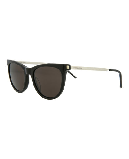 Saint Laurent Cat Eye-Frame Acetate Sunglasses Black Silver Black (SL510-30013058-001)