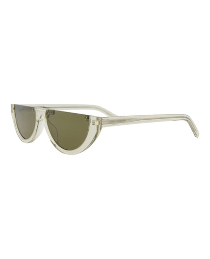 Saint Laurent Cat Eye-Frame Acetate Sunglasses Green/Green/Green (SL563-30013780-003)