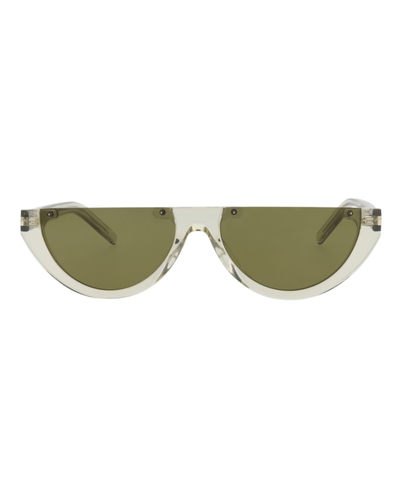 Saint Laurent Cat Eye-Frame Acetate Sunglasses Green/Green/Green (SL563-30013780-003)