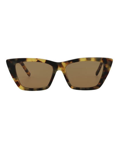 Saint Laurent Cat Eye-Frame Acetate Sunglasses Havana/Havana/Brown (SL276MICA-30006557-037)
