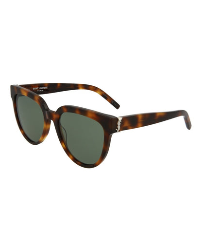 Saint Laurent Cat Eye-Frame Acetate Sunglasses Havana Havana Green (SLM28-30006132-005)