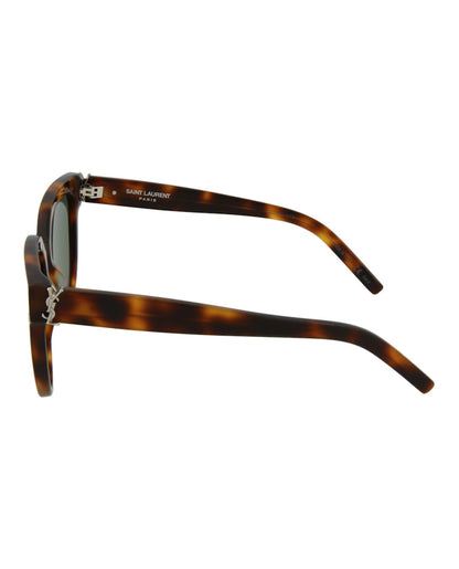Saint Laurent Cat Eye-Frame Acetate Sunglasses Havana Havana Green (SLM28-30006132-005)