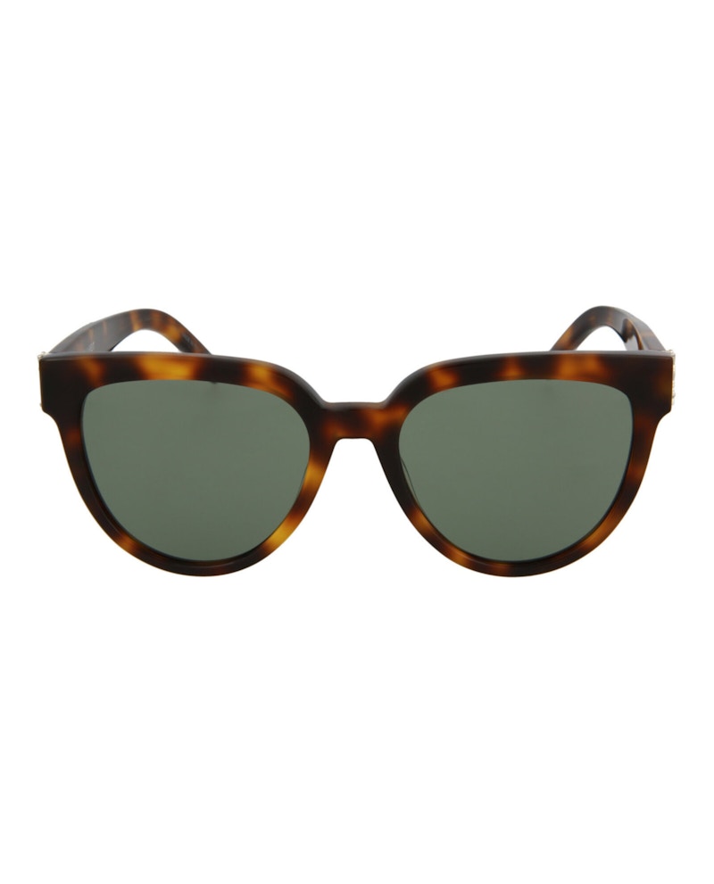 Saint Laurent Cat Eye-Frame Acetate Sunglasses Havana Havana Green (SLM28-30006132-005)