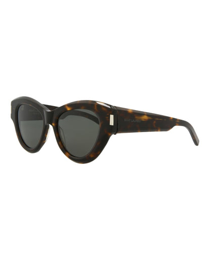 Saint Laurent Cat Eye-Frame Acetate Sunglasses Havana Havana Grey (SL506-30013051-002)