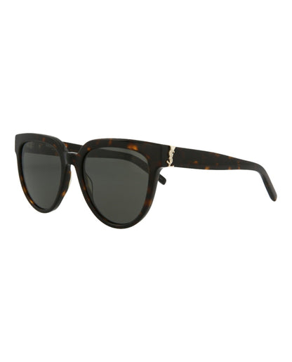 Saint Laurent Cat Eye-Frame Acetate Sunglasses Havana Havana Grey (SLM28-30006132-004)