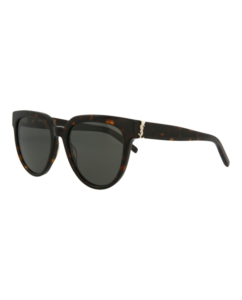 Saint Laurent Cat Eye-Frame Acetate Sunglasses Havana Havana Grey (SLM28-30006132-004)