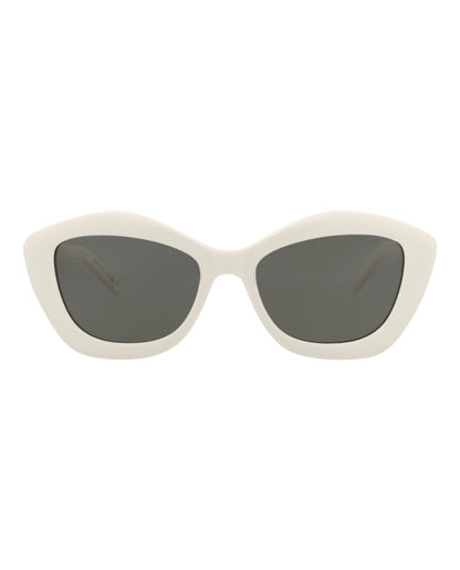 Saint Laurent Cat Eye-Frame Acetate Sunglasses Ivory Ivory Grey (SL68-30010684-004)