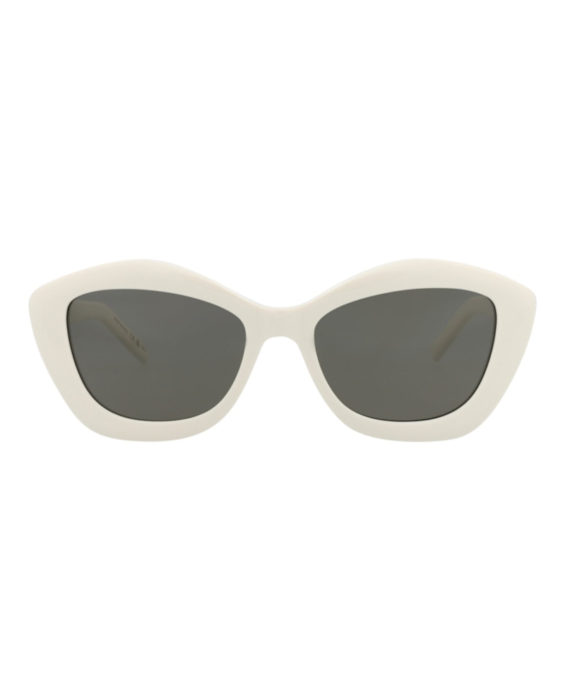 Saint Laurent Cat Eye-Frame Acetate Sunglasses Ivory Ivory Grey (SL68-30010684-004)