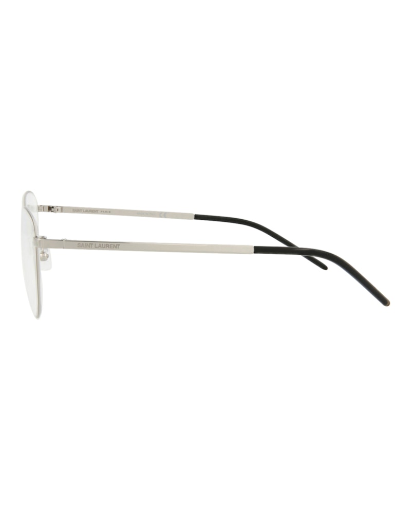 Saint Laurent Cat Eye-Frame Metal Optical Frames Silver Silver Transparent (SL351SLIM-30008557-001)