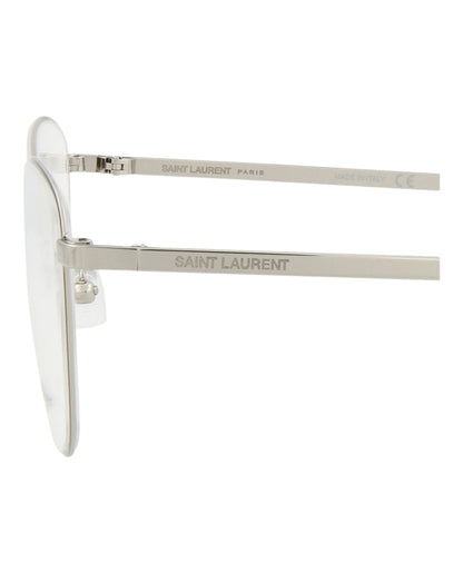 Saint Laurent Cat Eye-Frame Metal Optical Frames Silver Silver Transparent (SL351SLIM-30008557-001)
